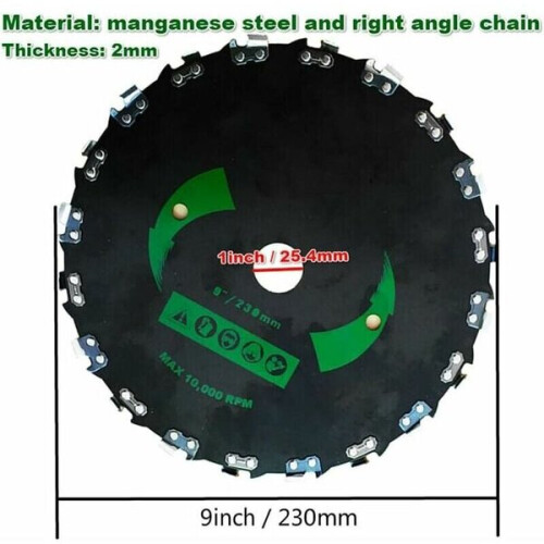 Universal Lawn Mower Blade 20 Teeth Rectangular Chainsaw Brushcutter Saw Blade Garden Disc Machine Attachment 2