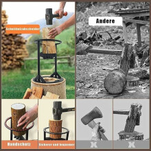 Holzspalter, robuster Holzspalter, Gusseisen, manueller Holzspalter, Holzspalter, leichtes Holzbrennen