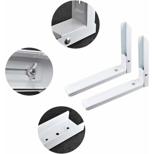 Supporto da parete per microonde Ahlsen, staffa universale per microonde, include 6 viti per tenere 2