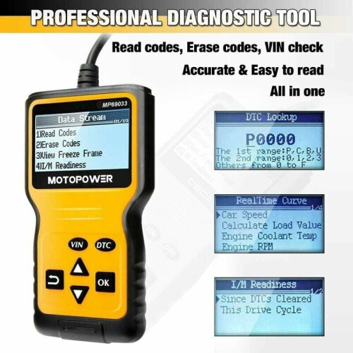 Scanner OBD2-scanner Universele motorfoutcodelezer CAN-diagnosetool voor alle OBD II-protocollen