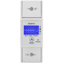 Yksivaiheinen LCD-digitaalinen energiamittari, 5-80A, 230V, 50Hz, DIN-kisko DDS015