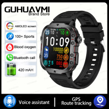 Smart Watch GPS Tracker Smart Watch Männer Ip68 5Atm Outdoor Sports Fitness Tracker Gesundheitsmonitor,