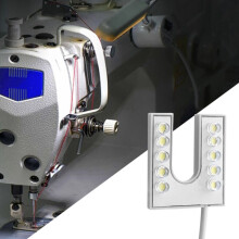 Joustava Gooseneck LED-valo magneettisella pohjalla ompelukoneelle 110-265V