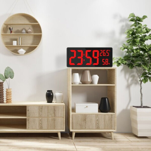 Large Screen Digital Clock, Large Digital Wall Clock with Temperature and Humidity, Digital Wall Clock 2