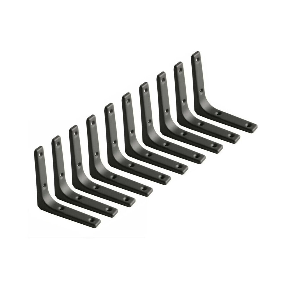 Support d'étagère murale, support en métal noir mat, support d'étagère en métal pour la décoration de