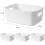 white plastic storage baskets that can be used for cosmetic storage, small organization and kitchen 3