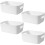 white plastic storage baskets that can be used for cosmetic storage, small organization and kitchen 1