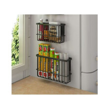 2er-Pack magnetische Kühlschrank-Aufbewahrungsregale, multifunktionales magnetisches Aufbewahrungsregal