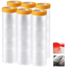 gestructureerde papieren verfrollen transparante verfbeschermingsfolie 240cm x 20m afplaktape verfmasker