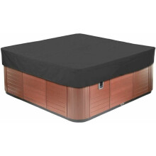 Square Garden Hot Tub Cover, 210D Oxford Fabric Pool Cover, Waterproof, Dustproof, UV Protection, Multiple