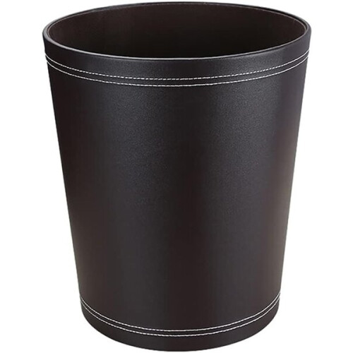 Leather waste bin for office, bathroom, kitchen and hotel 1