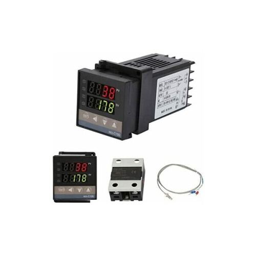 REX-C100 PID Temperature Controller Digital Thermostat Kit AC110V-240V 01300 LED Digital Temperature 1