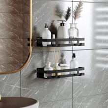 Doucheplank 30 cm zonder boren Badkamer doucheplank zwart doucheplank wandmontage roestvrij