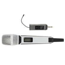 Microphone sans fil à réduction de bruit métallique UHF portable sans fil dynamique cardioïde ensemble