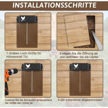 Automatische kippenhokdeur op zonne-energie, op batterijen werkende automatische kippenhokdeur, waterdicht