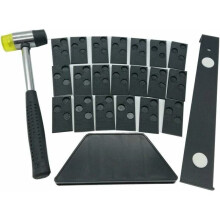Holz-Laminatboden-Set mit Schlagkeil, Steckschlüssel, Hammer und 20 Abstandshaltern
