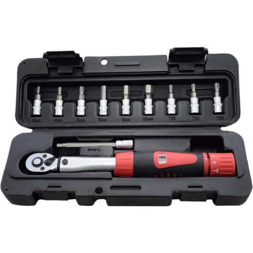 Clé dynamométrique pour vélo 10 pans 1/4 2-24 Nm