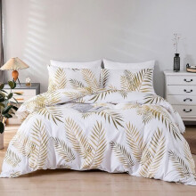 Duvet cover set 220 x 240 cm for two and 2 pillowcases 50 x 75 cm, bedding set made of 100% microfiber,