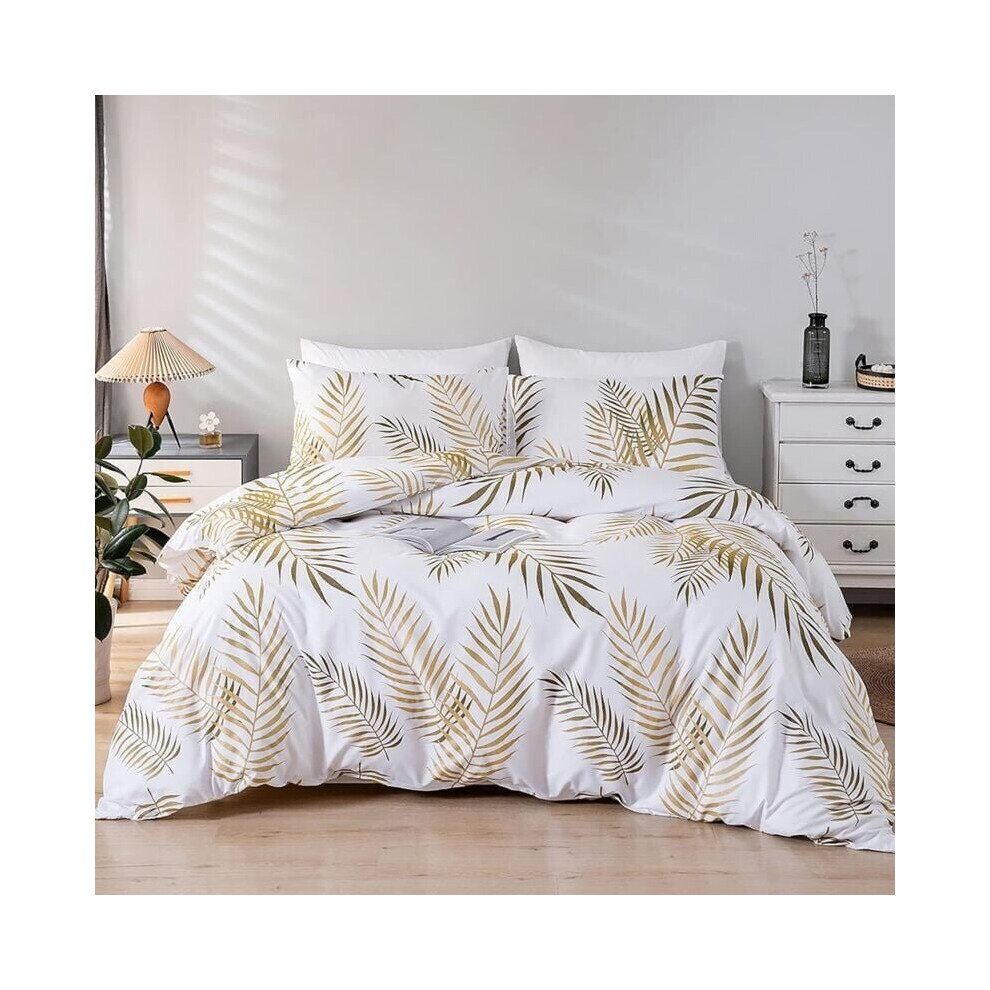 Parure de lit housse de couette 220 x 240 cm pour deux personnes et 2 taies d'oreiller 50 x 75 cm, parure