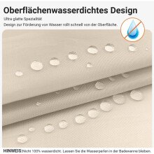 150 x 180 cm, Beige Duschvorhänge mit beschwertem Rand, schimmelresistent, wasserdicht, waschbar, Polyester