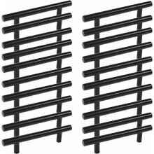 20 schwarze Möbelknöpfe, schwarze Küchenmöbelknöpfe, T-förmige Schrank- und Schubladenknöpfe, schwarze
