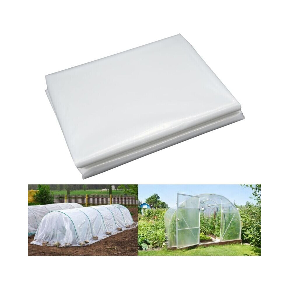 Couverture de serre, couverture en plastique transparent, couverture de serre tunnel 2mx 8m, extra épaisse