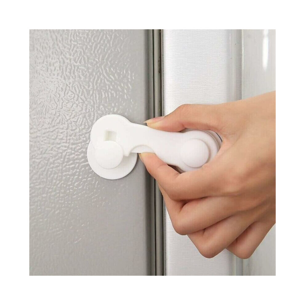 10 X Serrature Di Sicurezza Per Bambini: Porta Dell'armadio, Frigorifero, Cassetto, Guardaroba, Serrature
