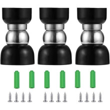 Magnetische deurstopper (verpakking van 3), roestvrij staal voor wand- of vloerbevestiging met schroeven