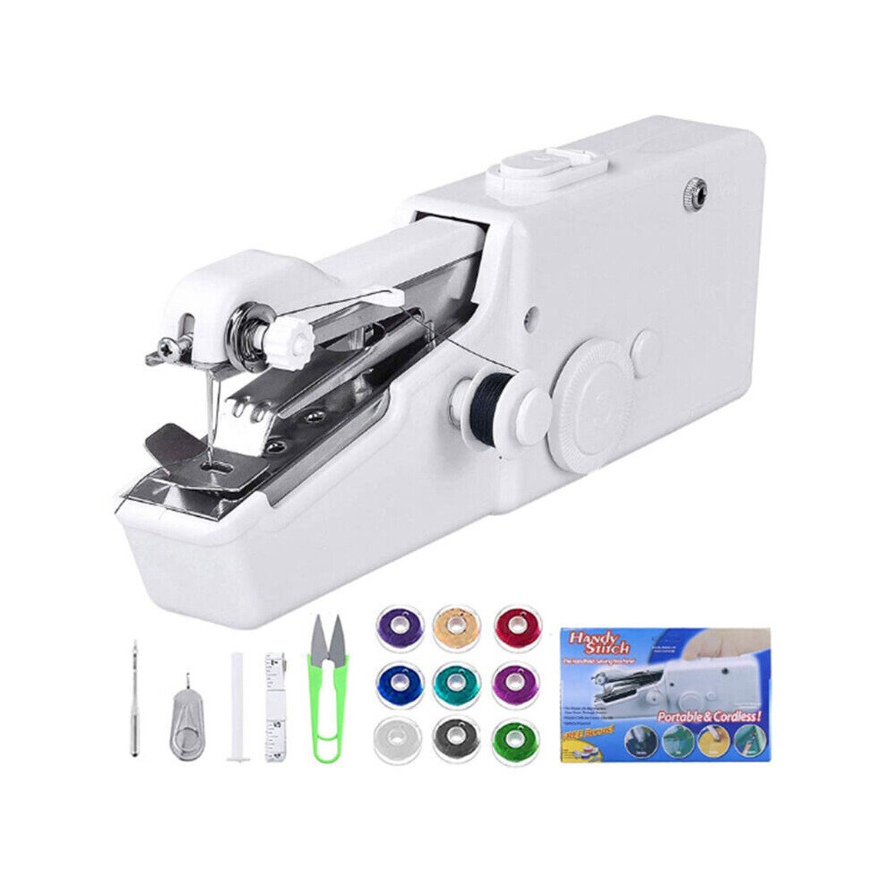 Mini draagbare naaimachine, handnaaimachine, handzaam snelnaaigereedschap voor kleding, gordijnen,