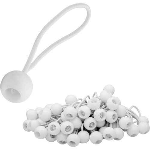 50 Elastikseile, Elastikseil-Set, Elastikhaken mit Kunststoffkugel, Planengummi, Zeltgummi, 1