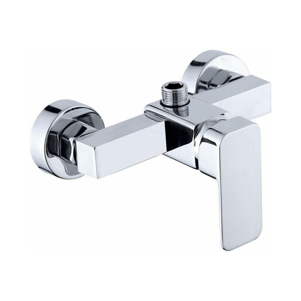 Mitigeur de douche mural chromé moderne avec mitigeur de douche pour eau froide et eau chaude
