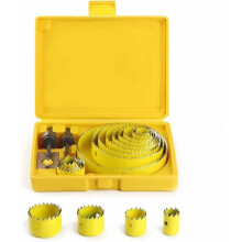 Jeu de scies cloches, pour percer des trous de 19 à 127 mm, ensemble complet dans un coffret avec poignées