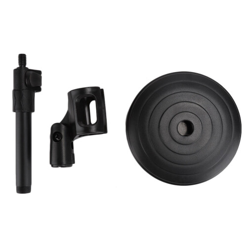Support de microphone de table à angle réglable avec base en fer PC-02, étanche et résistant à l'abrasion