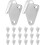 Ahlsen 20 Pack Three Hole Retractable Hooks - Galvanized Cast Iron - For Tarps & Trawls 3