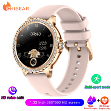 Smart Watch Fashion Damen Smart Watch True Blood Oxygen 1,32 Zoll 360 * 360 Hd-Bildschirm Bluetooth