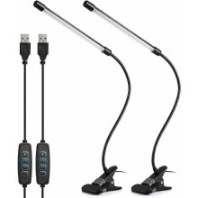 Lámpara de escritorio con clip LED, lámpara de lectura con clip USB de 8 W, lámpara de protección ocular