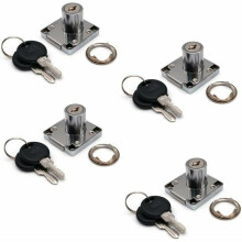 Schrank- und Schubladenschloss-Set mit 2 Schlüsseln, Schrankschließzylinder, Nockenschloss aus Zinklegierung