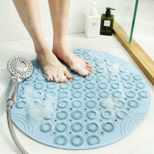 Tapis de bain rond de massage, tapis de douche antidérapant, tapis de bain, tapis de douche lavable