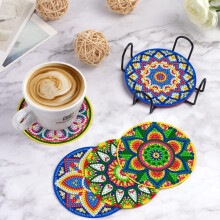 6 pezzi di blocchi per pittura a diamante fai da te, set di blocchi acrilici mandala/animali con supporto,