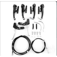 2 paia di kit di freni per bicicletta, freni per bicicletta di ricambio per mountain bike e 2 cavi per