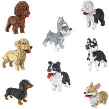 Schnauzer 880 pezzi. Figura da assemblare con nanoblocchi