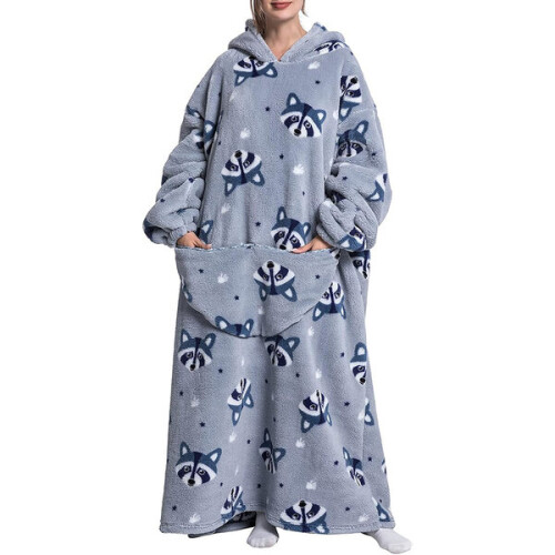 Extra Long Hooded Blanket Oversized Hooded Pullover Sleeve Hooded Blanket One Size Pullover Blanket 1