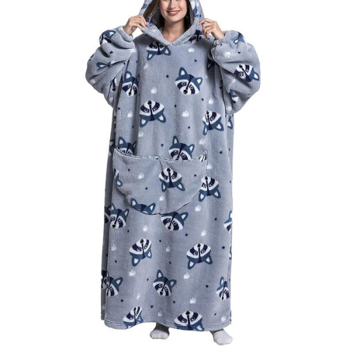 Extra Long Hooded Blanket Oversized Hooded Pullover Sleeve Hooded Blanket One Size Pullover Blanket 2