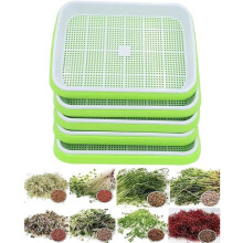 Kit vassoio per germinazione semi idroponico a due livelli con coperchio per giardino domestico