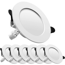 LED-Einbaustrahler, extra flach, rund, flache Deckenleuchte, 7 W, 700 Lumen, entspricht 70 W Glühlampe