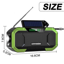 Altoparlante Bluetooth impermeabile per radio di emergenza, radio AM FM digitale portatile con torcia