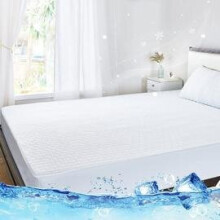 Mattress protector 140x200 cm - cooling mattress cover with sheet, cooling mattress pad for summer Soft,