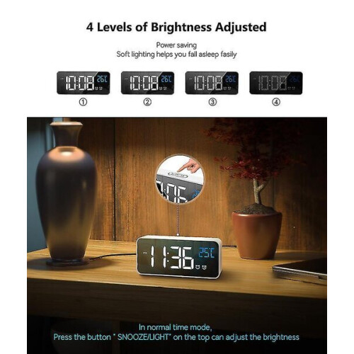 Rich Large Digital Alarm Clock for Visually Impaired Large Electric Clock Fully Dimmable Brightness 2
