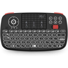 (Update) Rii i4 Mini Bluetooth-Tastatur mit Touchpad, tragbare kabellose Tastatur mit schwarzer Hintergrundbeleuchtung