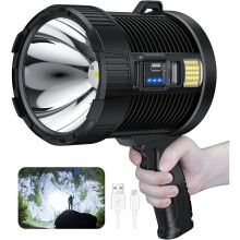 Wiederaufladbarer Projektor, 100.000 Lumen LED-Projektor mit großer Hauptlampe für den Außenprojektor